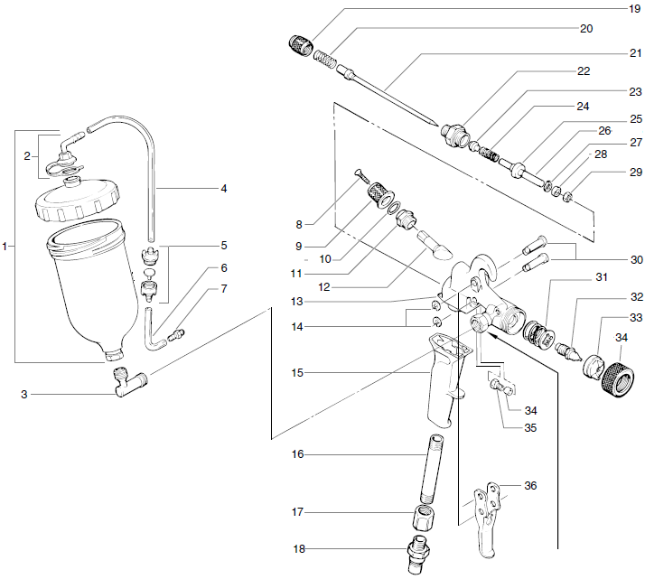 Maxum II Turbine Top Feed Gun (0277055)
